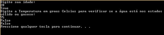 Operadores Lógicos em C#