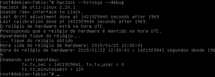 comment utiliser l'utilitaire hwclock sur linux