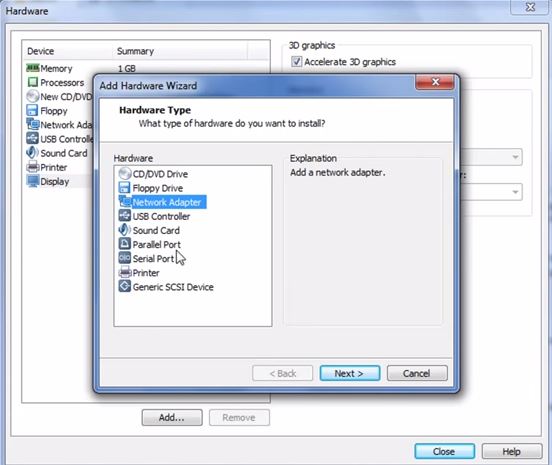 VMware Workstation 9 - Adicionar Interface de Rede