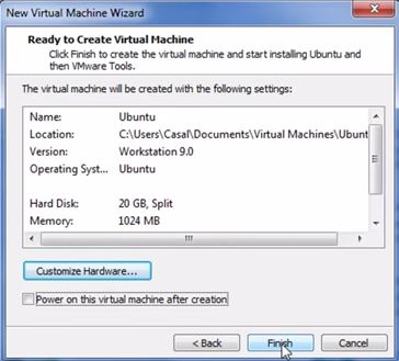 VMware Workstation - FInalizar Configuração de Hardware