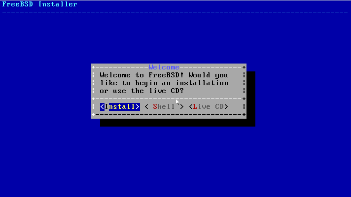 Instalador do FreeBSD 10