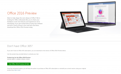 Site para Download do Microsoft Office 2016