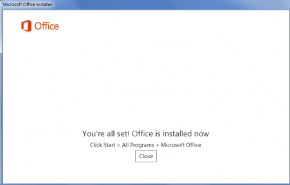 Pacote Microsoft Office 2016 Preview instalado