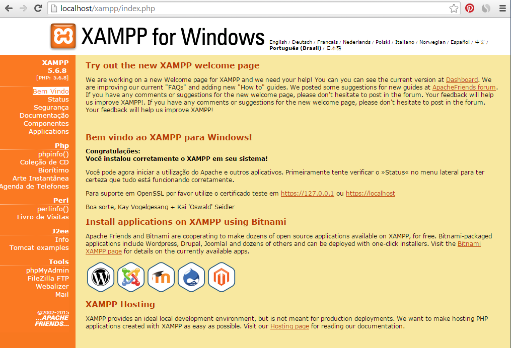 Curso de PHP - Testando o XAMPP