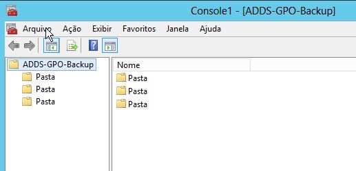 Console do ADDS com GPO e Backup