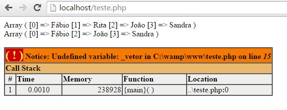 Curso de PHP - Função unset em arrays - Erro