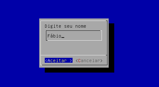 Caixa input box em shell script