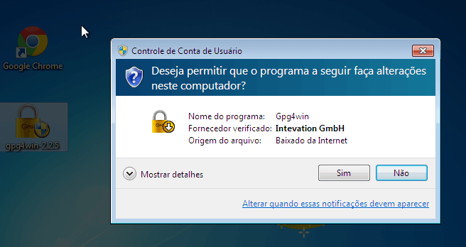 Gpg4Win - Criptografia - instalação