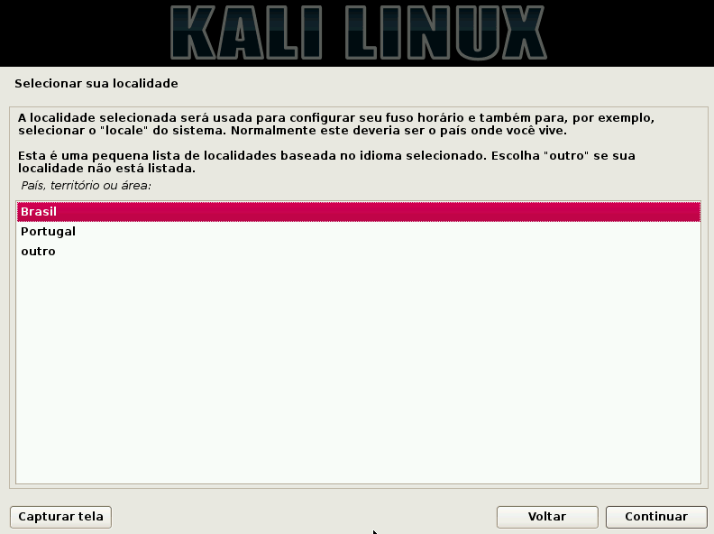 kali Linux país