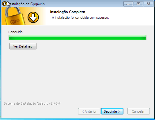 Gpg4Win - Criptografia - instalação