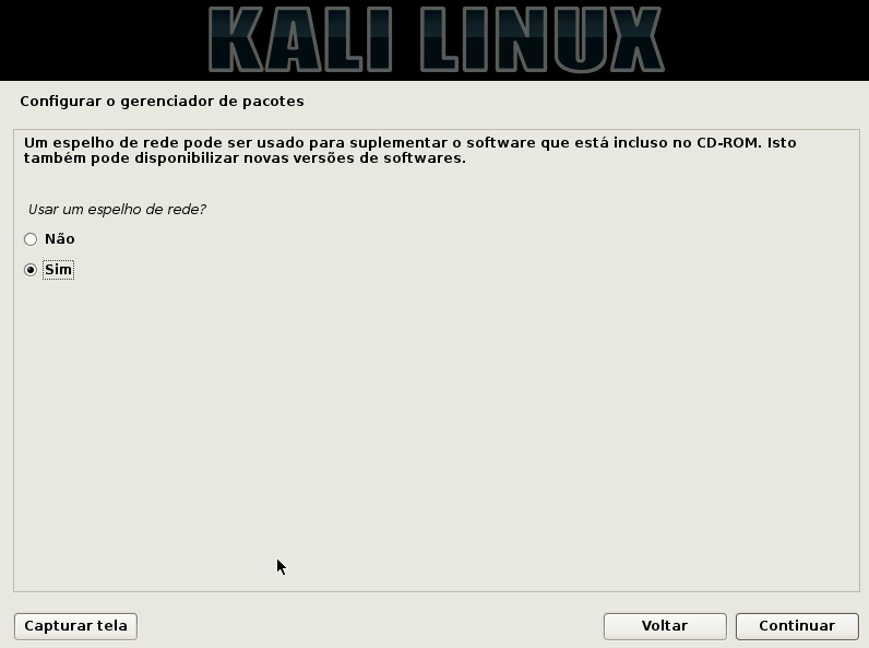Kali Linux - Espelho de Rede