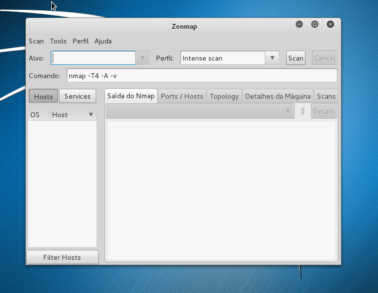 Kali Linux - Zenmap e nmap