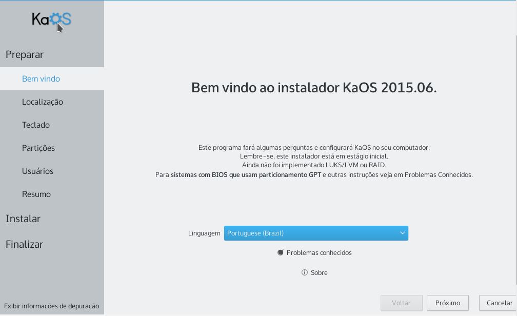 KaOS Linux - Instalador