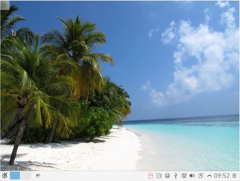 KaOS Linux - área de trabalho