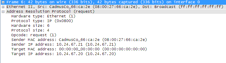 Captura de pacote ARP com Wireshark e análise do protocolo