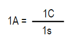 1 ampère = 1 coulomb por segundo