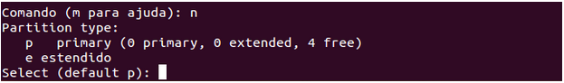 Criar partição de disco no Linux com fdisk