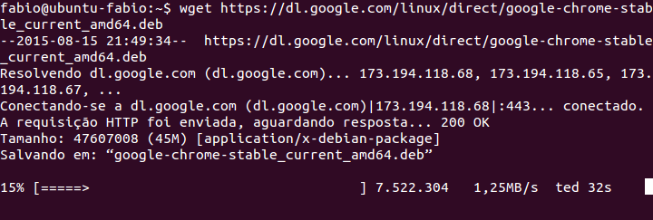 Baixando pacote .deb do Google Chrome para Linux Debian, MInt e Ubuntu