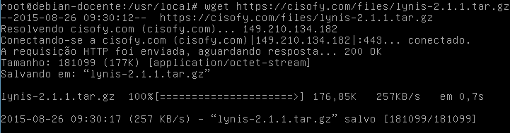 Auditoria de servidores com Lynis - Download no Linux Debian