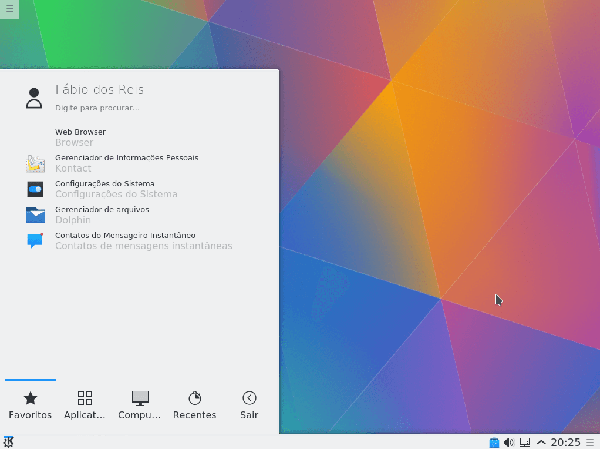 Linux Ubuntu 15.04 com KDE Plasma 5.3 rodando