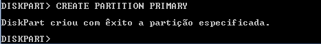 Create Partition Primary no DiskPart