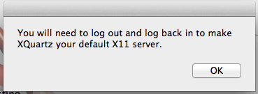Instalar XQuartz no Mac OS X Yosemite - Logout