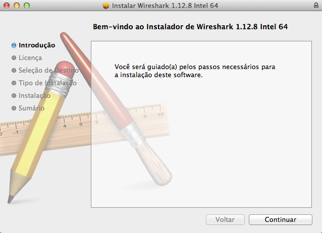 Wireshark no Mac OS X - Abrindo Instalador