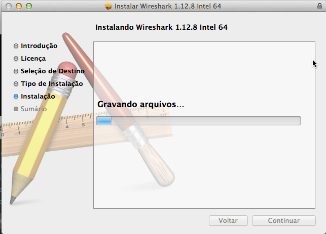 Wireshark no Mac OS X - Instalação - Instalando