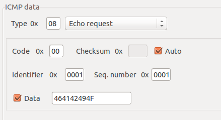 packETH - Pacote ICMP Echo Request