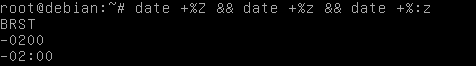 Comando date no Linux - Mostrando fuso horário