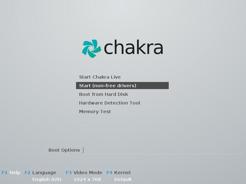 Chakra Linux - non-free drivers - instalador