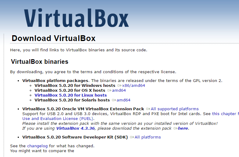 Download do Oracle VirtualBox