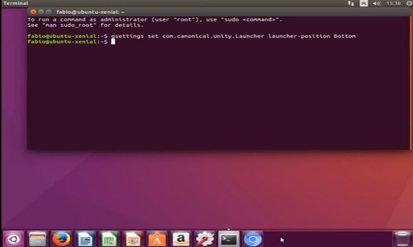 Ubuntu Linux 16.04 LTS mover lançador do unity