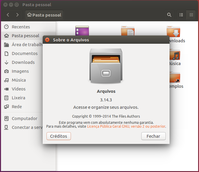 Nautilus / Arquivos no Ubuntu 16.04 Linux