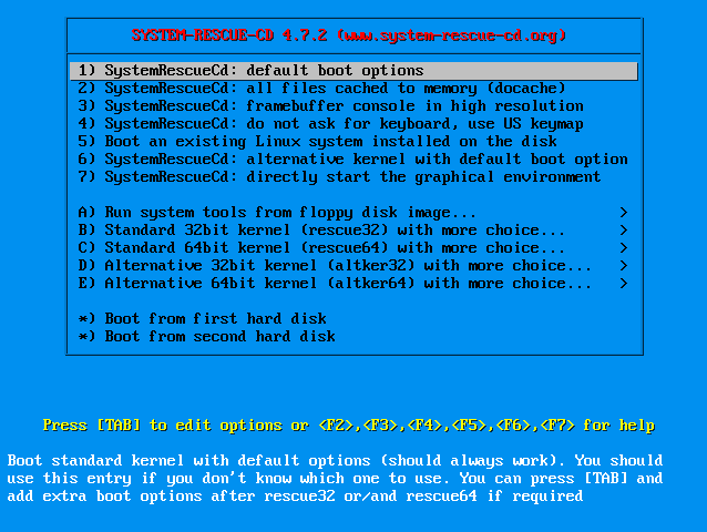 Recuperando arquivos do Windows com SystemRescueCD