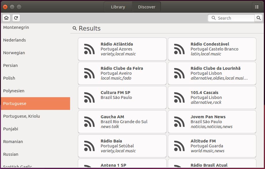 Filtrando rádios por idioma no gradio - Linux Mint