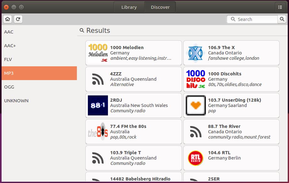 Filtrando rádios por plugin no gradio - Linux Mint