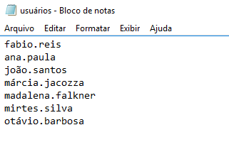 Horário de logon - Bloco de Notas - Windows Server 2012