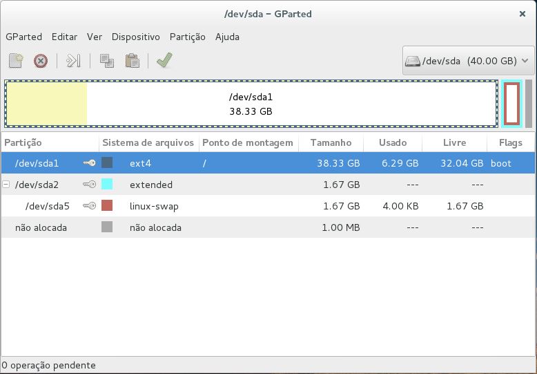Formatação de partições com GParted no Linux