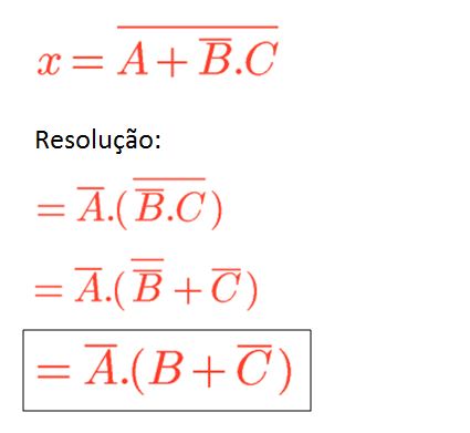 Teorema de De Morgan - Exercício 01