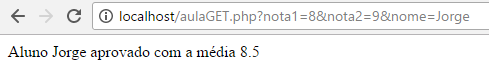 Passando parâmetros com GET em PHP