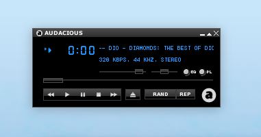 Tocador de música Audacious no Linux Fedora