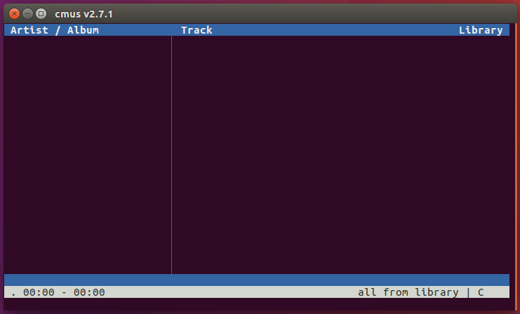 Player de música cmus no Ubuntu Linux