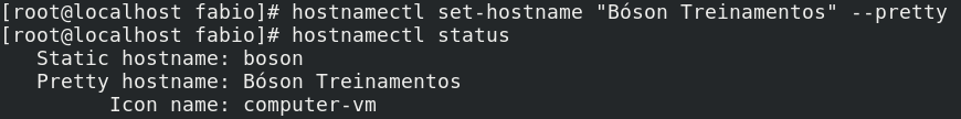Configurar hostname pretty no Fedora linux