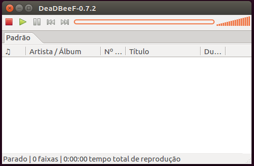 Player de áudio deadbeef no Ubuntu Linux