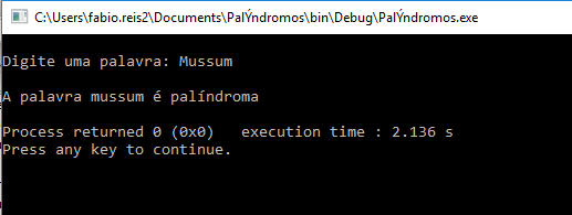 Verificar palíndromos em linguagem C