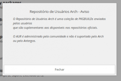 Repositório de Usuários Arch no Antergos Linux