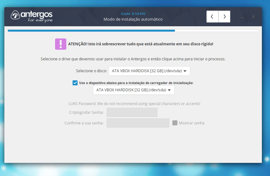 Particionar Disco no Linux Antergos