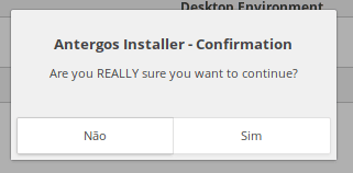 Confirmar instalação do Linux Antergos