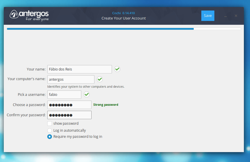 Criar conta de usuário no Linux Antergos